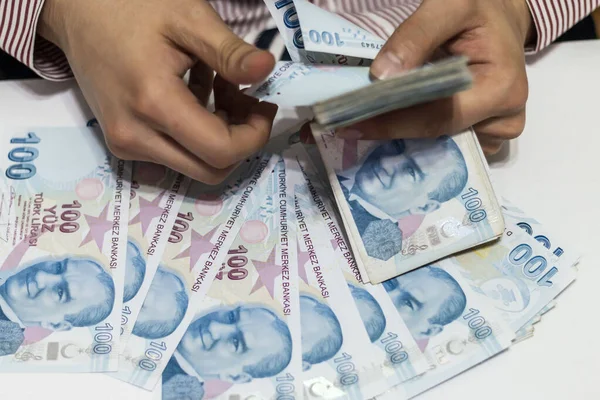 Türkische Lira Türkisches Geld Türkisch Türkin Parasi Lira — Stockfoto