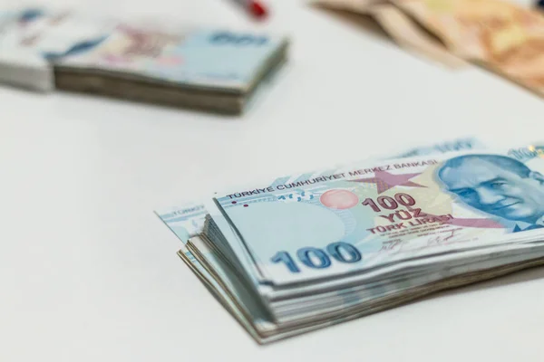 Turkisk Lira Turkiska Pengar Turkisk Turk Parasi Lira — Stockfoto