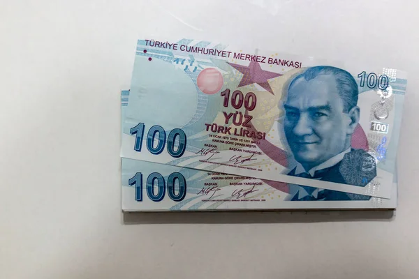 Lira Turca Dinheiro Turco Turkish Turk Parasi Lira — Fotografia de Stock