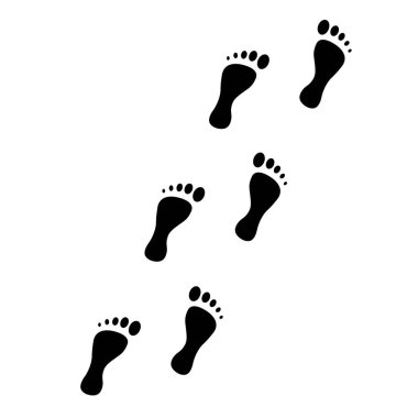 Çift ayak izi vektör çalışması