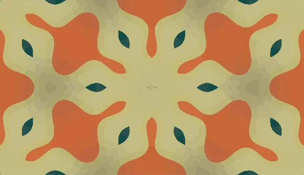Streszczenie Geometrycznego Projektu Kwiatu Powtarzalny Bezszwowy Wzór Tkanin Tapet Papieru — Wektor stockowy