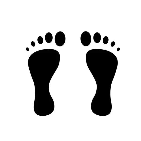 Double Footprint Vector Work — Stock Vector