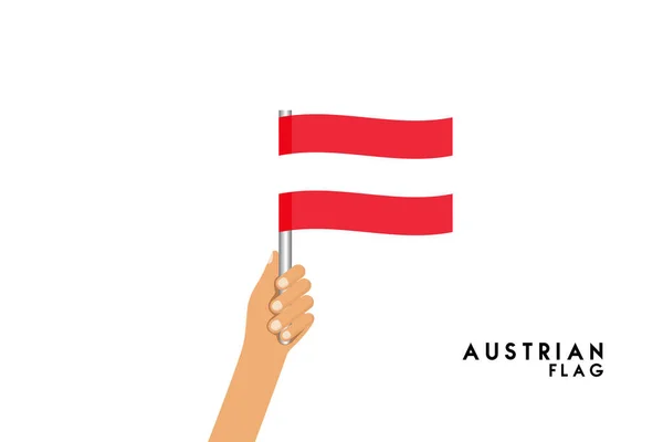 Wektor Ilustracji Kreskówki Ludzkich Rąk Trzymać Flagę Australia Odizolowany Obiekt — Wektor stockowy