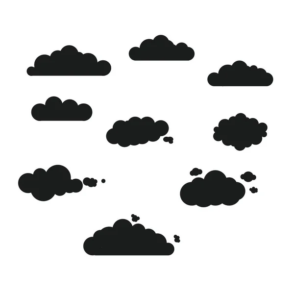 Cloudy Sky Set Vector Teamwork — Vector de stoc