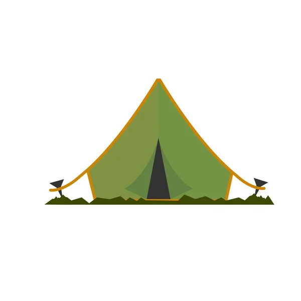 Travail Équipe Logo Vectoriel Pour Les Campeurs — Image vectorielle