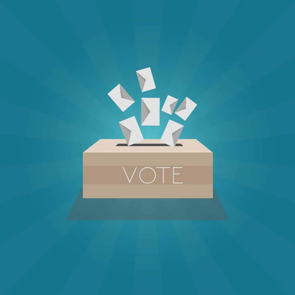 Eleições Votação Política Eleições Ilustração Mãos Deixando Votos — Vetor de Stock