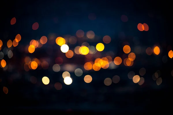 Bokeh Effect Night City Lights — Stock Photo, Image