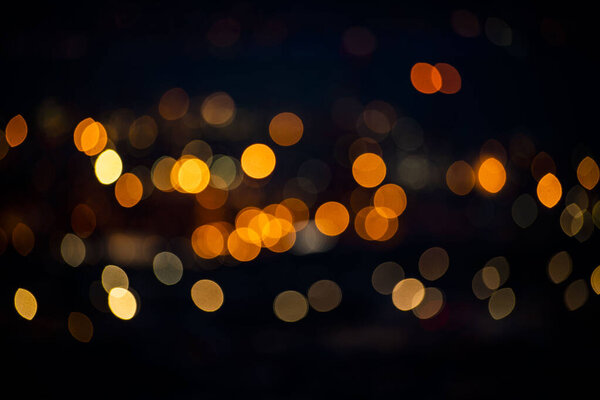 Bokeh effect at night city lights