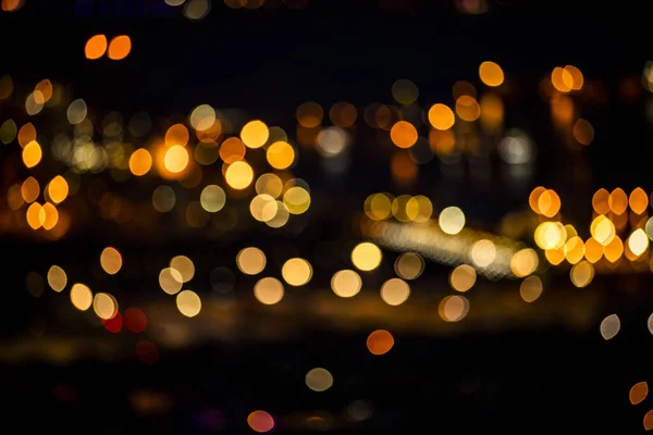 Bokeh Effect Night City Lights — Stock Photo, Image