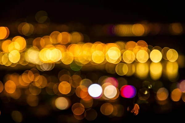 Bokeh Effect Night City Lights — Stock Photo, Image