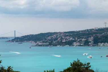 İSTANBUL, TURKEY, 18 Haziran 2021, Otagtepe 'den İstanbul Boğazı. İstanbul, Türkiye