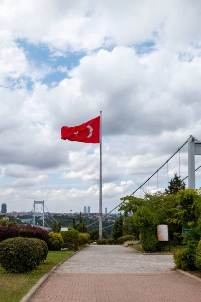 Istanbul Turkey Juni 2021 Istanbul Bosporen Från Otagtepe Istanbul Turkiet — Stockfoto