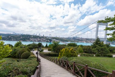 İSTANBUL, TURKEY, 18 Haziran 2021, Otagtepe 'den İstanbul Boğazı. İstanbul, Türkiye