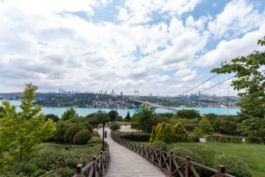 İSTANBUL, TURKEY, 18 Haziran 2021, Otagtepe 'den İstanbul Boğazı. İstanbul, Türkiye