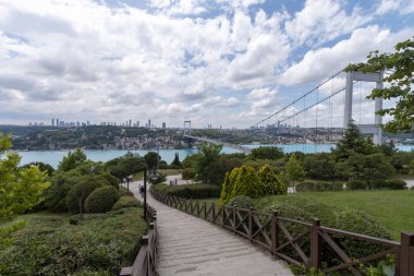 İSTANBUL, TURKEY, 18 Haziran 2021, Otagtepe 'den İstanbul Boğazı. İstanbul, Türkiye