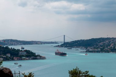 İSTANBUL, TURKEY, 18 Haziran 2021, Otagtepe 'den İstanbul Boğazı. İstanbul, Türkiye