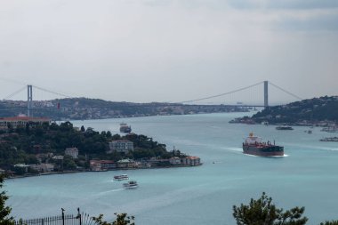 İSTANBUL, TURKEY, 18 Haziran 2021, Otagtepe 'den İstanbul Boğazı. İstanbul, Türkiye