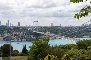 İSTANBUL, TURKEY, 18 Haziran 2021, Otagtepe 'den İstanbul Boğazı. İstanbul, Türkiye