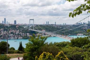 İSTANBUL, TURKEY, 18 Haziran 2021, Otagtepe 'den İstanbul Boğazı. İstanbul, Türkiye