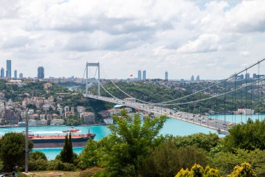 İSTANBUL, TURKEY, 18 Haziran 2021, Otagtepe 'den İstanbul Boğazı. İstanbul, Türkiye
