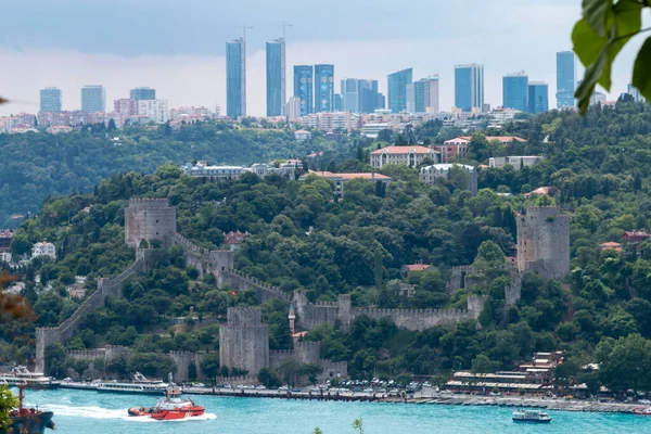 伊斯坦布尔 土耳其 2021年6月18日 伊斯坦布尔博斯普鲁斯从奥塔格特佩 土耳其伊斯坦布尔 — 图库照片