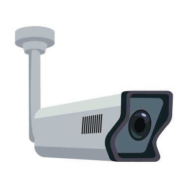 Kamera CCTV vektör simgesi. Çizgi film vektör simgesi beyaz arkaplan kamerasında izole edildi..