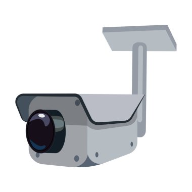 Kamera CCTV vektör simgesi. Çizgi film vektör simgesi beyaz arkaplan kamerasında izole edildi..