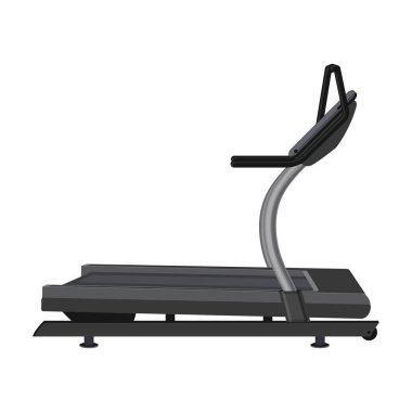 Koşu bandı vektör simgesi. Çizgi film vektör simgesi beyaz arka plan koşu bandında izole edildi.