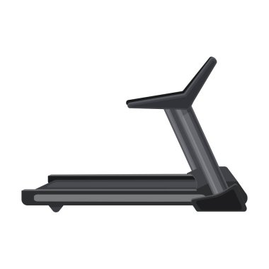 Koşu bandı vektör simgesi. Çizgi film vektör simgesi beyaz arka plan koşu bandında izole edildi.