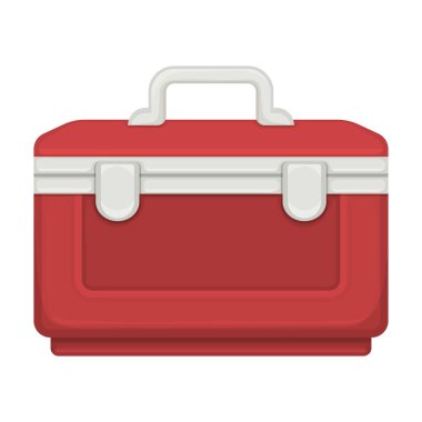 Buz kutusu vektör simgesi. Karikatür vektör simgesi beyaz arkaplan buz kutusunda izole edildi.