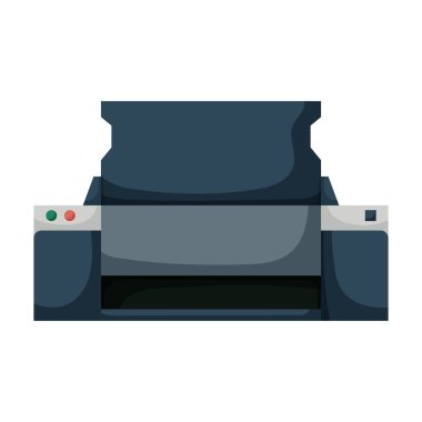 Yazıcı vektör simgesi. Çizgi film vektör simgesi beyaz arkaplan yazıcısı üzerinde izole edildi.