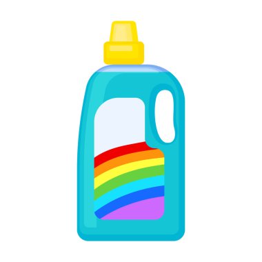 Deterjan vektör simgesi. Beyaz arkaplan deterjanı üzerinde izole edilmiş çizgi film vektör simgesi.