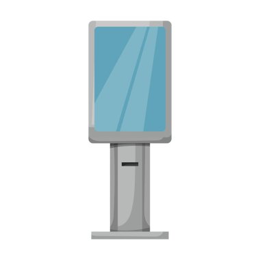 Terminal vektör simgesi. Çizgi film vektör simgesi beyaz arkaplan terminalinde izole edildi.