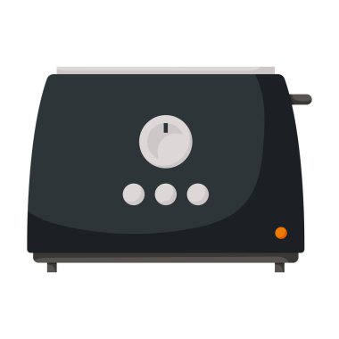 Tost makinesi vektör simgesi. Çizgi film vektör simgesi beyaz arkaplan tost makinesinde izole edildi.