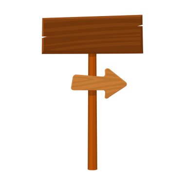 Tahta post vektör simgesi. Çizgi film vektör simgesi beyaz arkaplan tahta direğinde izole edildi.