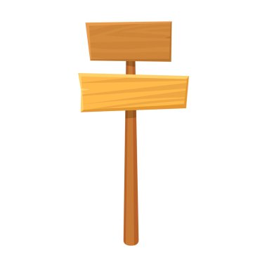 Tahta post vektör simgesi. Çizgi film vektör simgesi beyaz arkaplan tahta direğinde izole edildi.