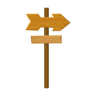 Tahta post vektör simgesi. Çizgi film vektör simgesi beyaz arkaplan tahta direğinde izole edildi.