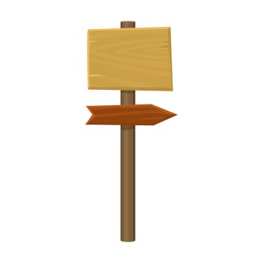 Tahta post vektör simgesi. Çizgi film vektör simgesi beyaz arkaplan tahta direğinde izole edildi.