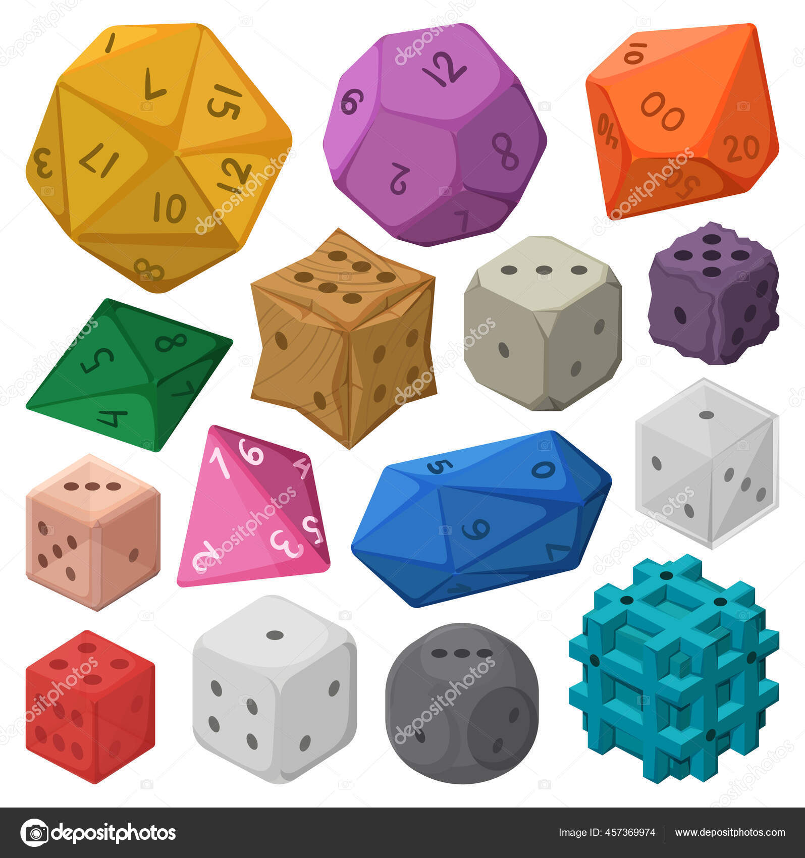 Vectores de Polyhedral dice, imágenes vectoriales | DepositPhotos, image size:1595x1700