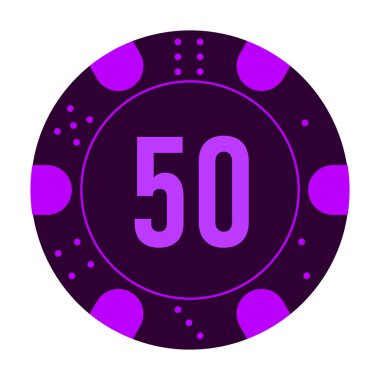 Kumarhane çipi vektör simgesi. Çizgi film vektör simgesi beyaz arka plan kumarhane çipinde izole edildi.