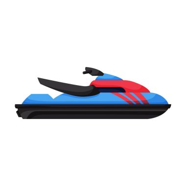 Jet ski vektör simgesi. Çizgi film vektör simgesi beyaz arkaplan jet ski üzerinde izole edildi.