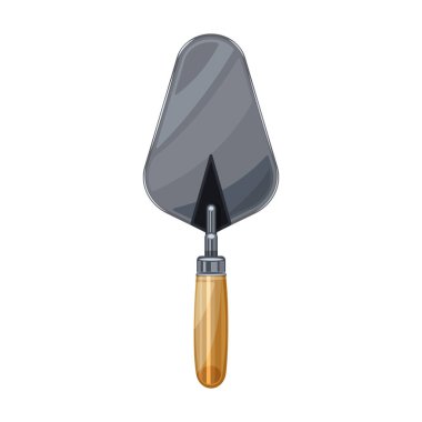 Trowel vektör simgesi. Çizgi film vektör simgesi beyaz arka plan malası üzerinde izole edildi.