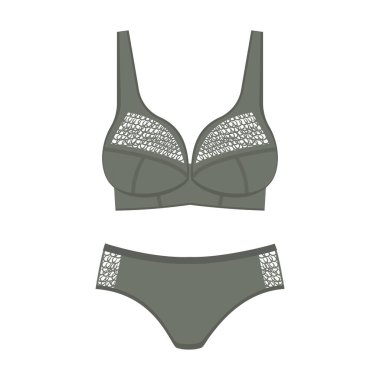 İç çamaşırı vektör simgesi. Beyaz arka plan iç çamaşırında izole edilmiş çizgi film vektör simgesi..