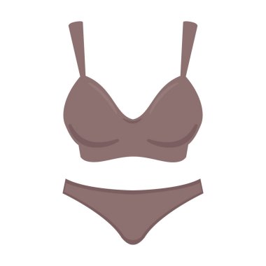 İç çamaşırı vektör simgesi. Beyaz arka plan iç çamaşırında izole edilmiş çizgi film vektör simgesi..