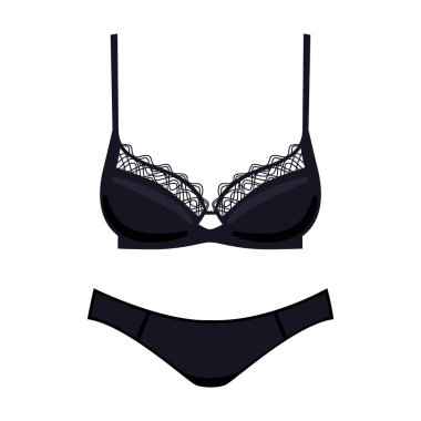 İç çamaşırı vektör simgesi. Beyaz arka plan iç çamaşırında izole edilmiş çizgi film vektör simgesi..