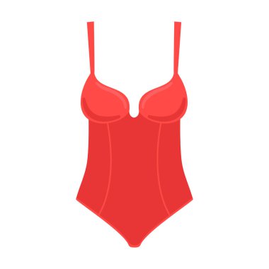 İç çamaşırı vektör simgesi. Beyaz arka plan iç çamaşırında izole edilmiş çizgi film vektör simgesi..