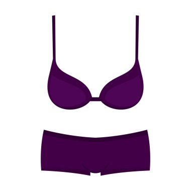 İç çamaşırı vektör simgesi. Beyaz arka plan iç çamaşırında izole edilmiş çizgi film vektör simgesi..