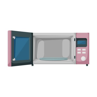 Mikrodalga vektör simgesi. Çizgi film vektör simgesi beyaz arkaplan mikrodalgasında izole edildi.