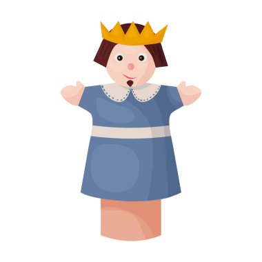 Tiyatro kuklaları vektör simgesi. Çizgi film vektör simgesi beyaz arka plan kuklalarında izole edilmiş..