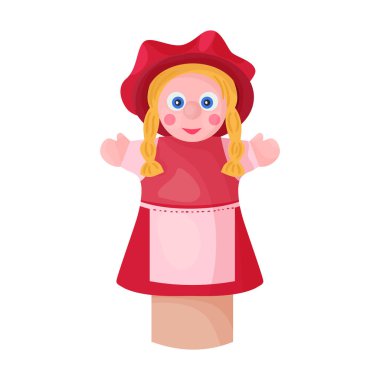 Tiyatro kuklaları vektör simgesi. Çizgi film vektör simgesi beyaz arka plan kuklalarında izole edilmiş..